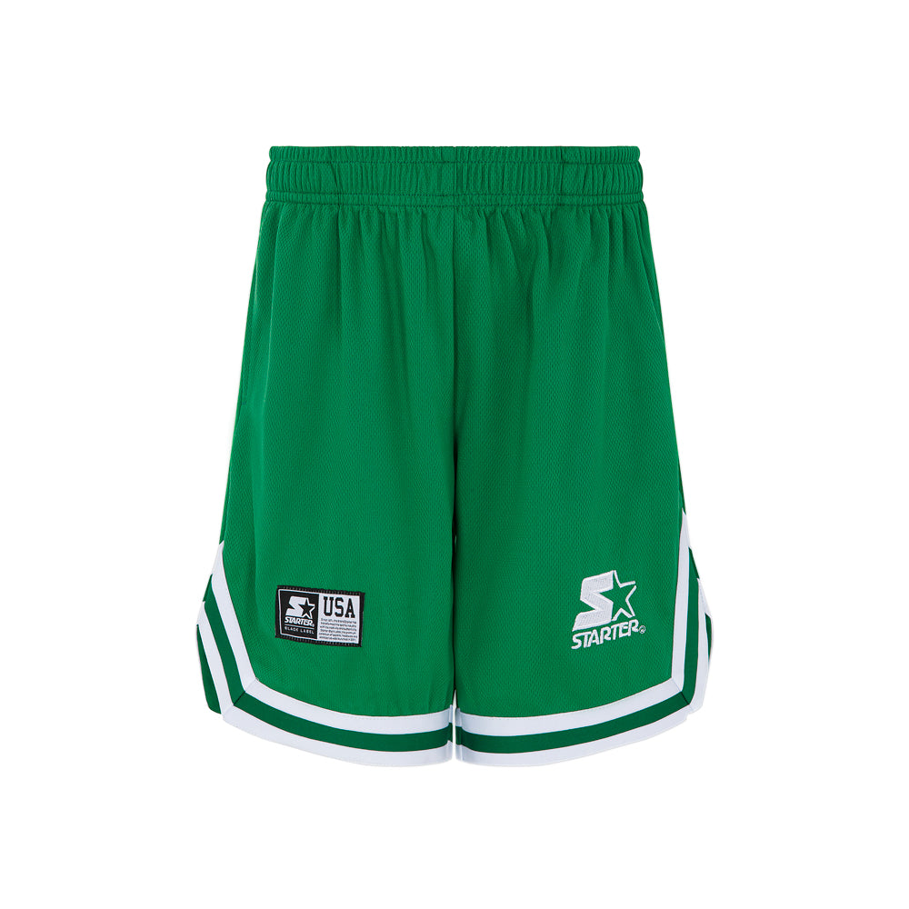 Bermuda in rete con bordo rigato VERDE