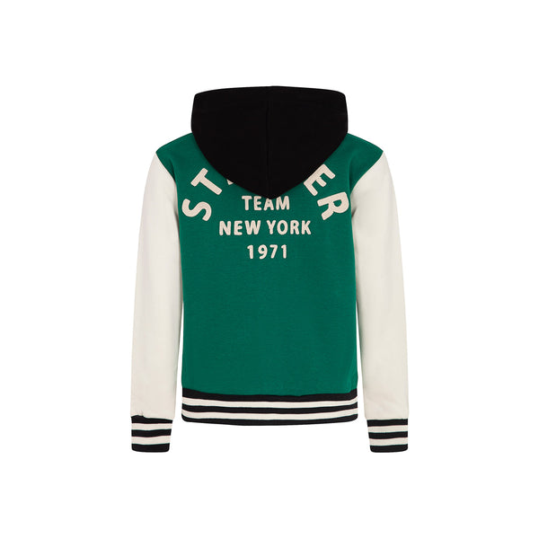 Varsity jacket Iconic con cappuccio VERDE