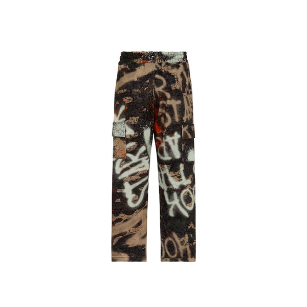 Pantaloni camou soft cargo con tasche