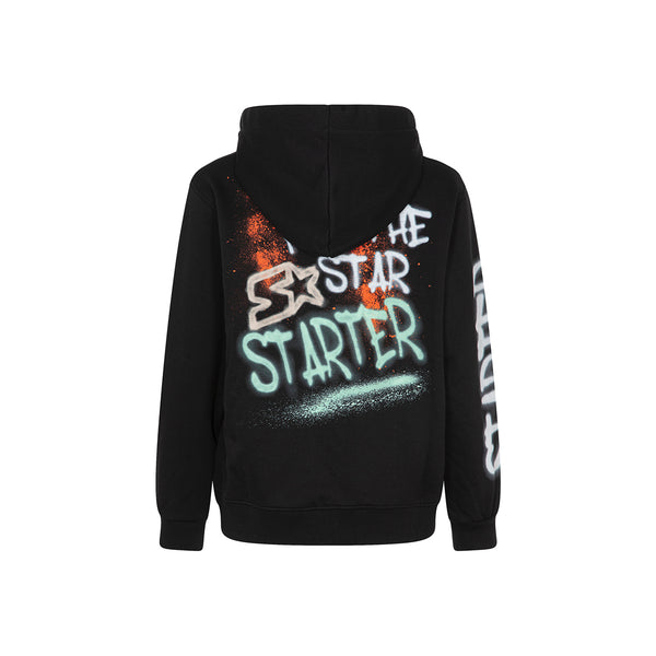 Felpa hoodie graffiti Nero