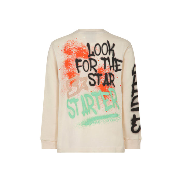 T-shirt a maniche lunghe con stampa graffiti