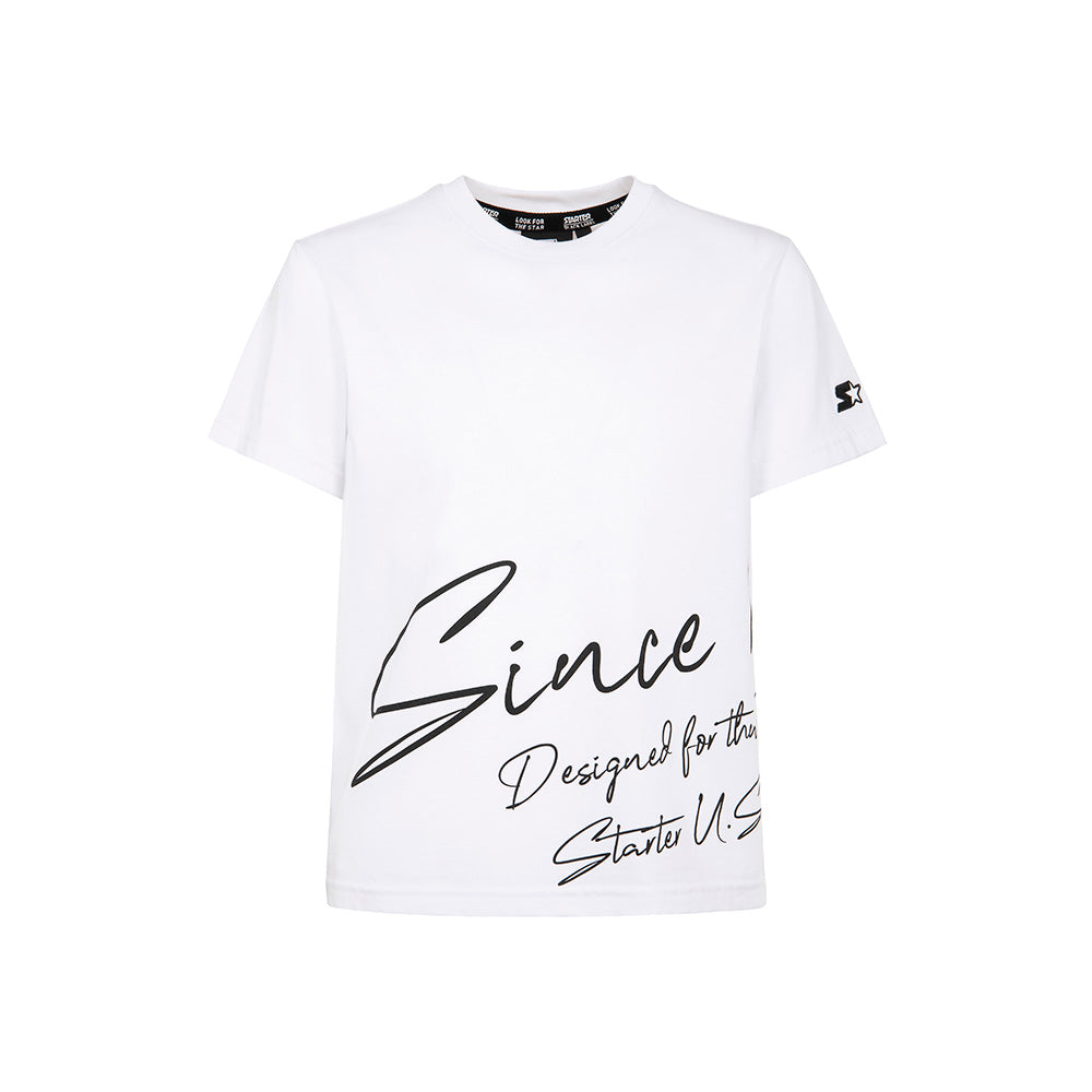 T-shirt con scritta BIANCO