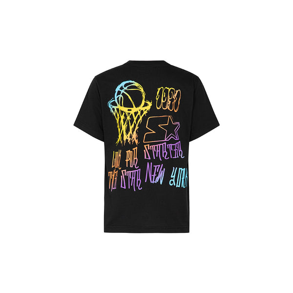 T-shirt con stampa graffiti NERO