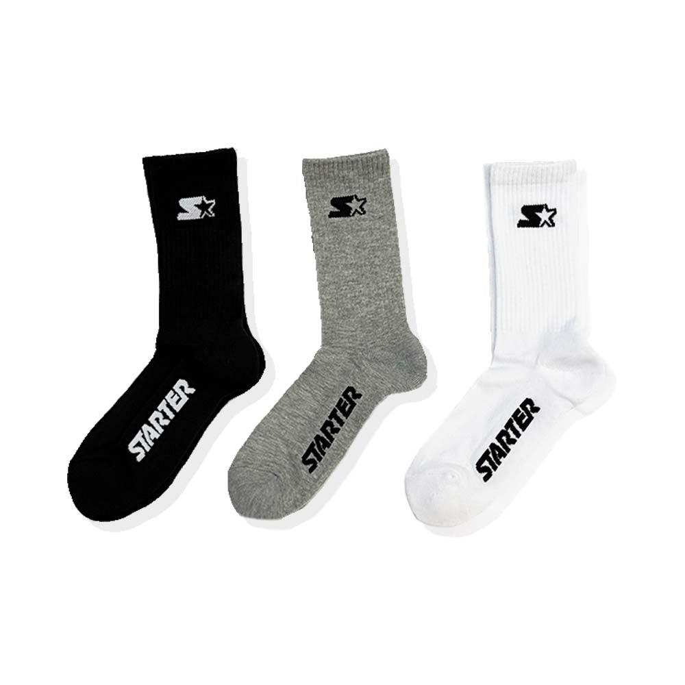 Men’s Crew Socks 3Pack NERO-GRIGIO-BIANCO