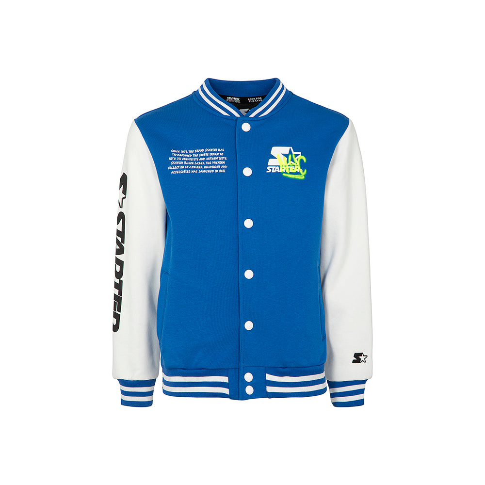 Varsity jacket basic COBALTO
