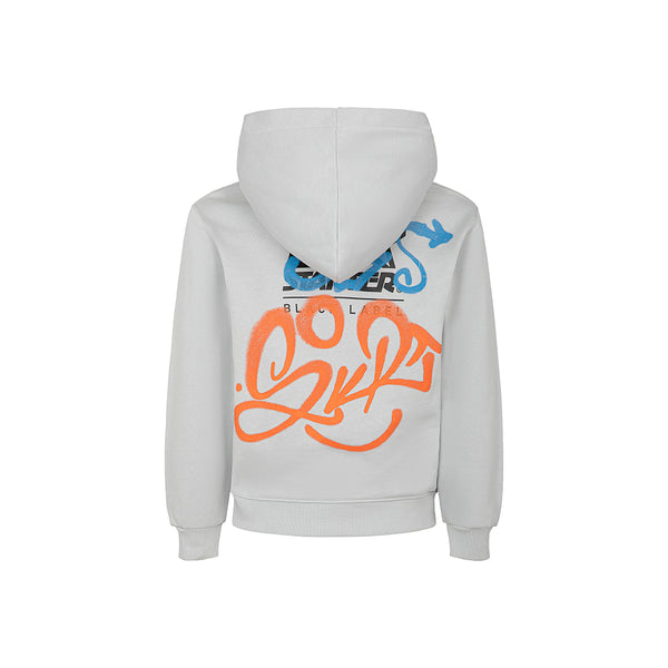 Felpa con cappuccio grafiche composte GRIGIO PERLA
