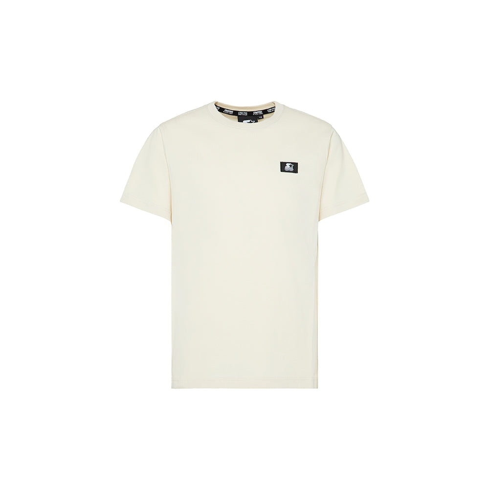 T-shirt basic etichetta CREMA