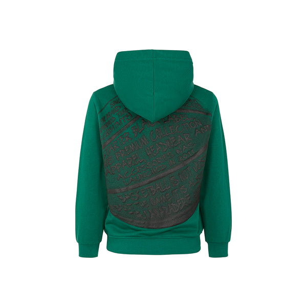 Felpa con cappuccio big ball VERDE PARCO