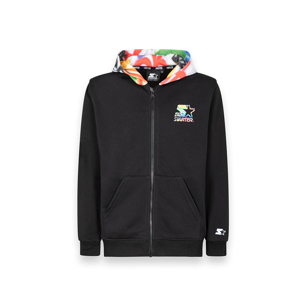 Hoodie da bambino full zip graffiti street con maxi 24