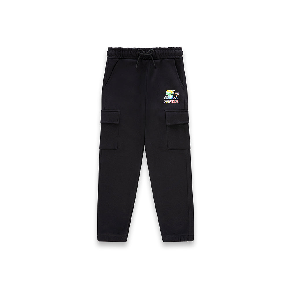 Pantalone cargo da bambino estivo Urban Graffiti NERO