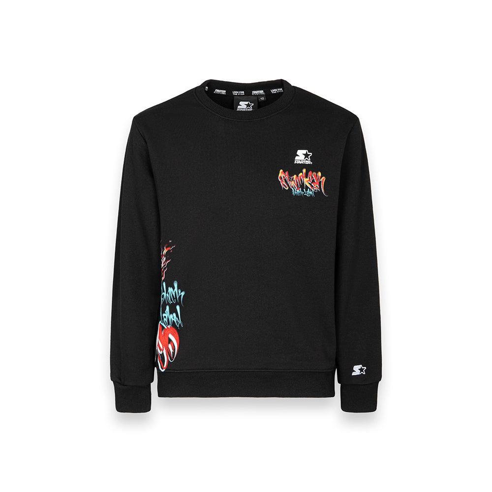 Felpa girocollo Urban Graffiti Print NERO