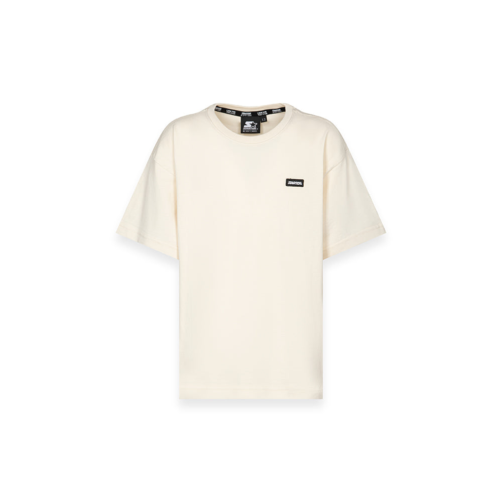 T-shirt relaxed fit da bambino con patch logo minimal