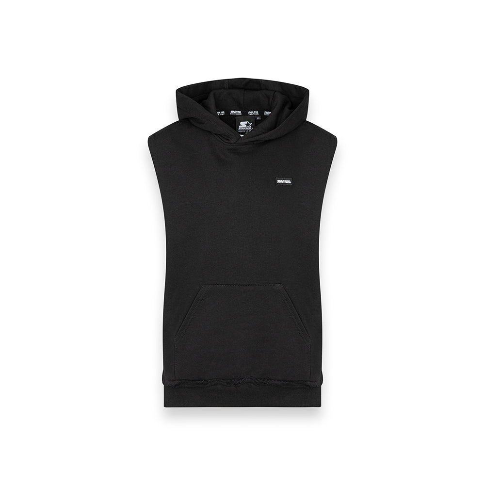 Felpa smanicata bambino urban comfort con cappuccio NERO