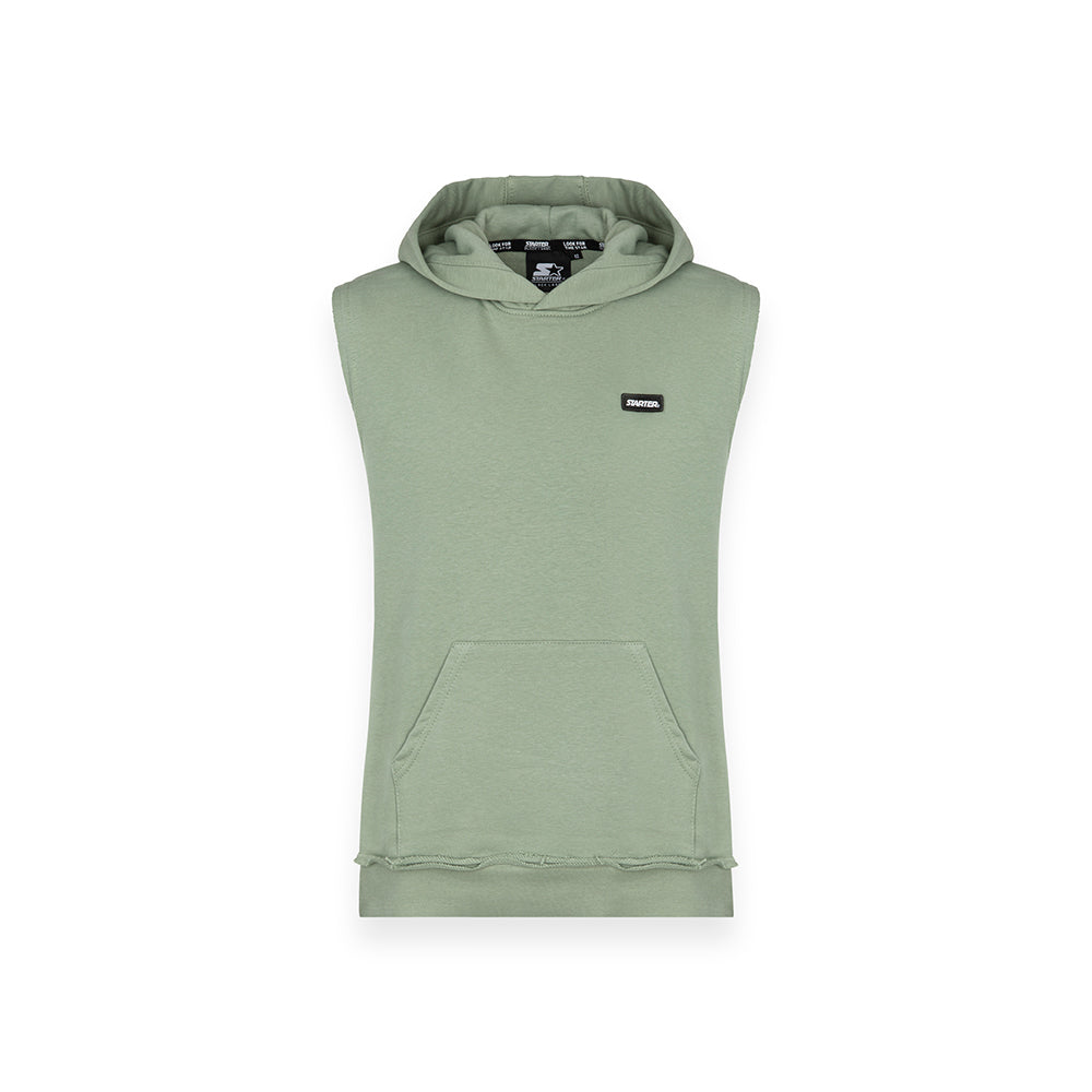 Felpa smanicata bambino urban comfort con cappuccio VERDE POLVERE