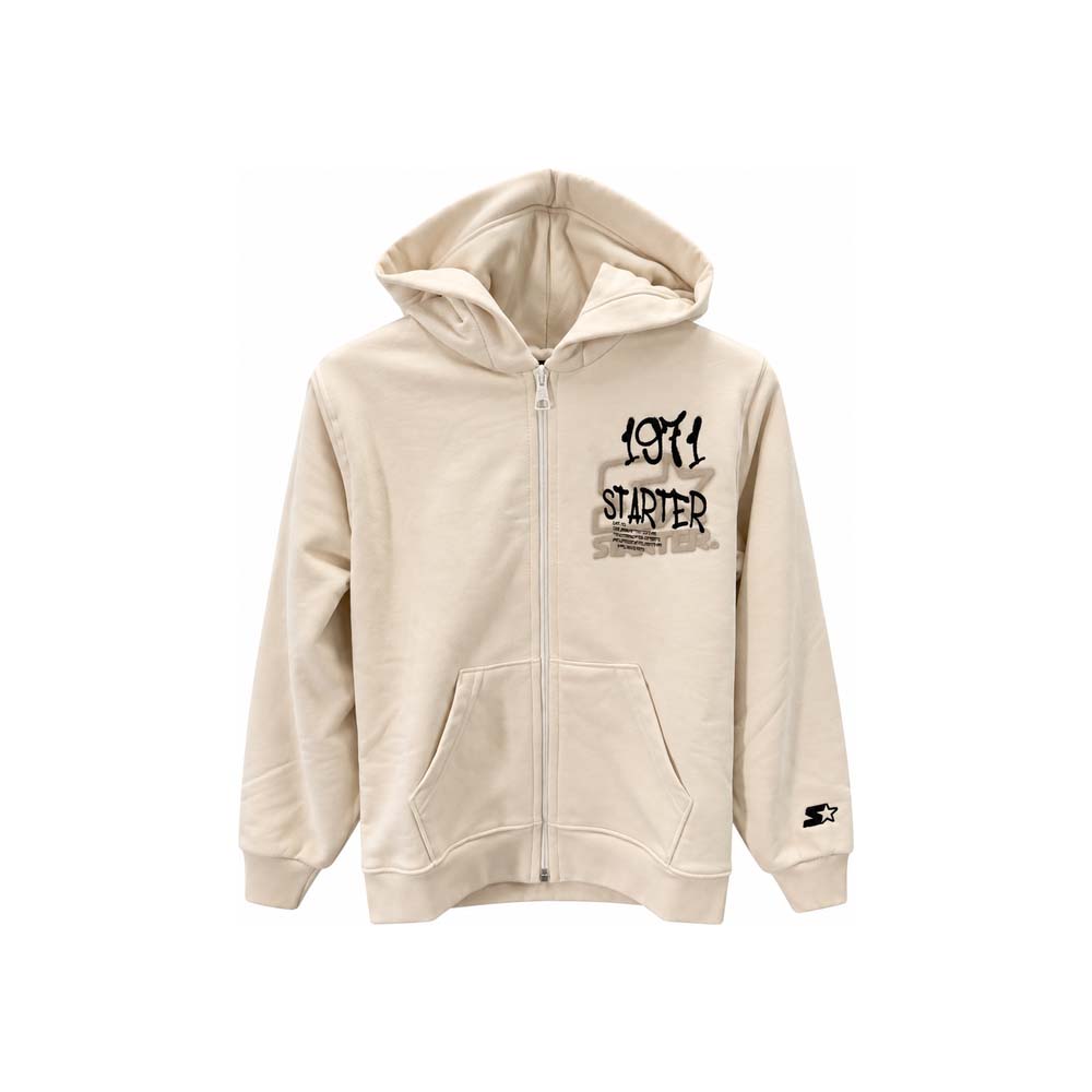 Felpa Zip Manhattan After Dark CREMA