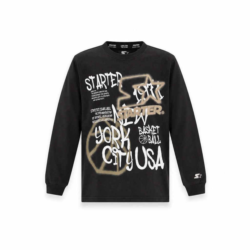 T-shirt manica lunga Graffiti Art NERO