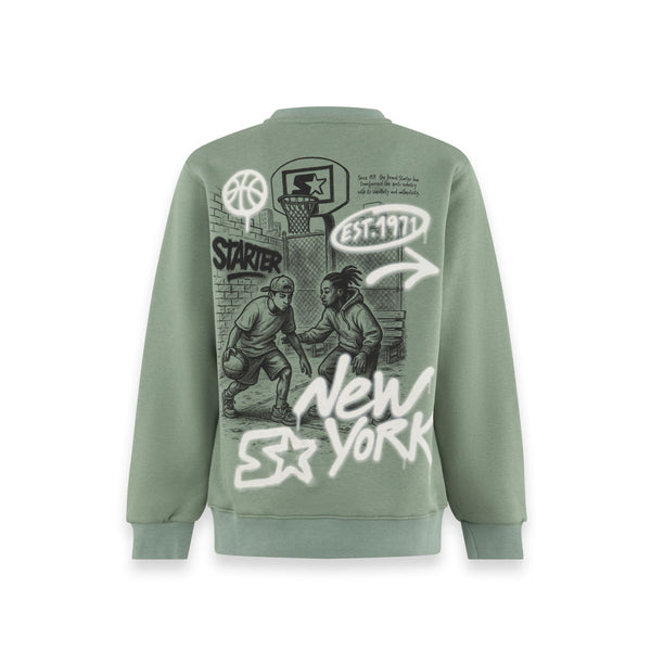 Felpa girocollo NYC Playground  VERDE POLVERE
