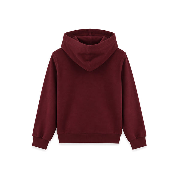 Felpa con zip da Bambino con Ricamo New York BORDEAUX