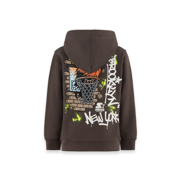 Felpa full zip Brooklyn Hoops Street Art TERRA