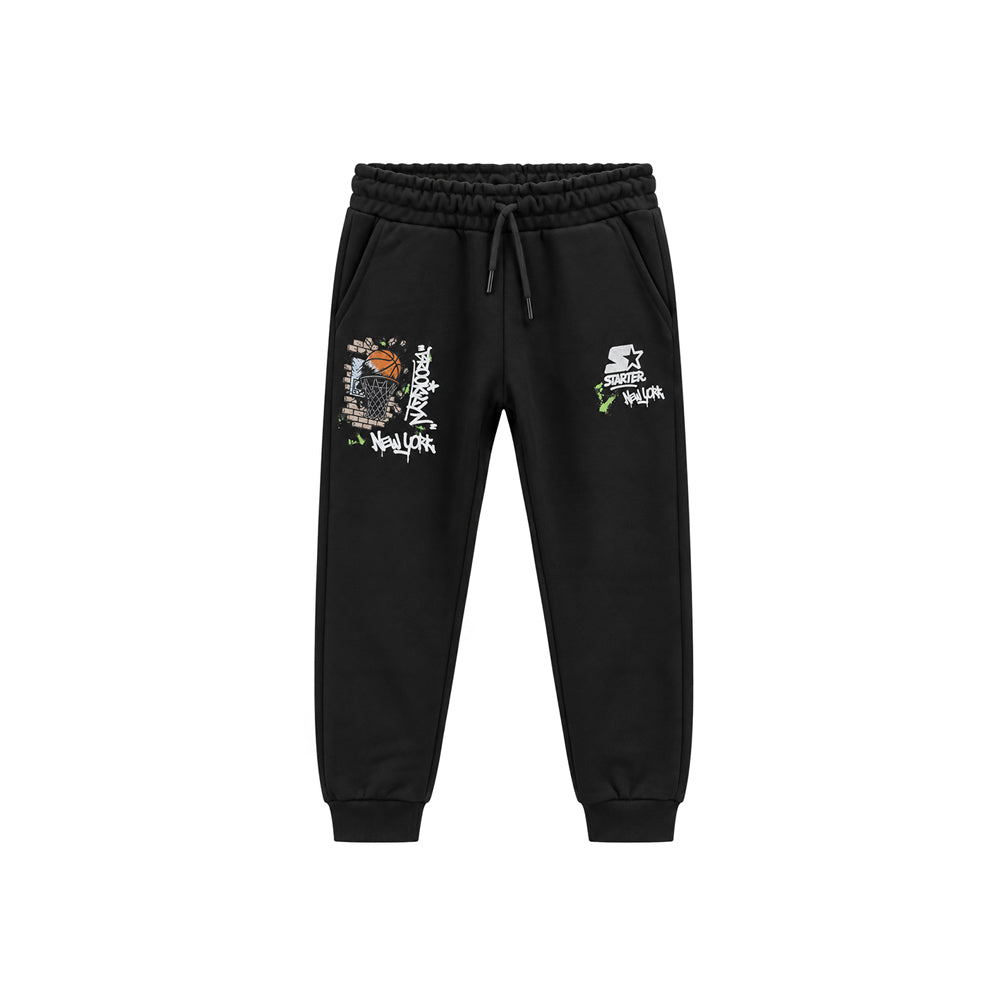 Pantaloni jogger Brooklyn Hoops Street Art NERO