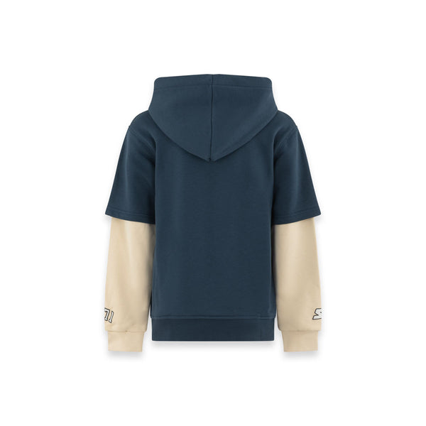 URBAN COLLEGE – Felpa Invernale Bambino con Zip BLUE NAVY