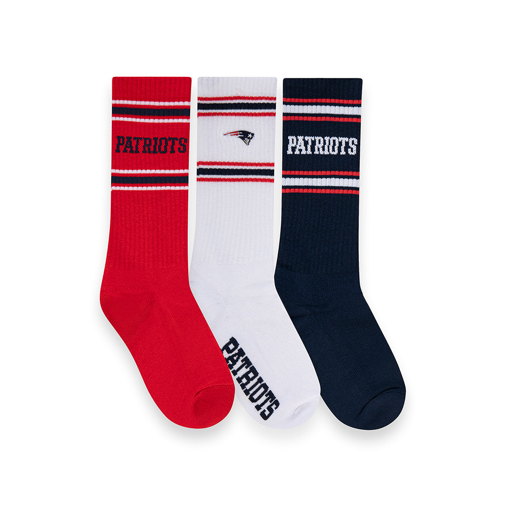 NFL 3 Pack: Patriots Socks