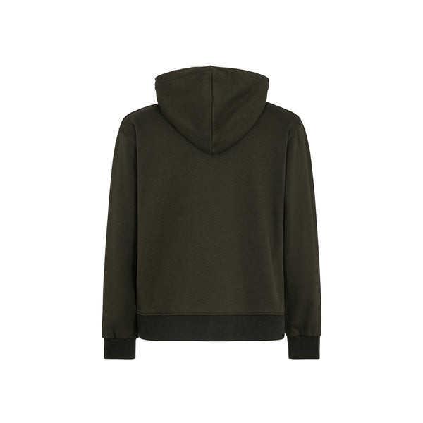 Felpa hoodie da uomo basic VERDE MILITARE