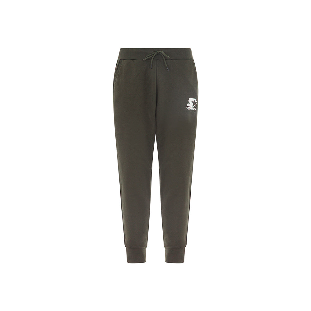 Pantaloni da uomo jogger Iconic Starter VERDE MIL/BIANCO