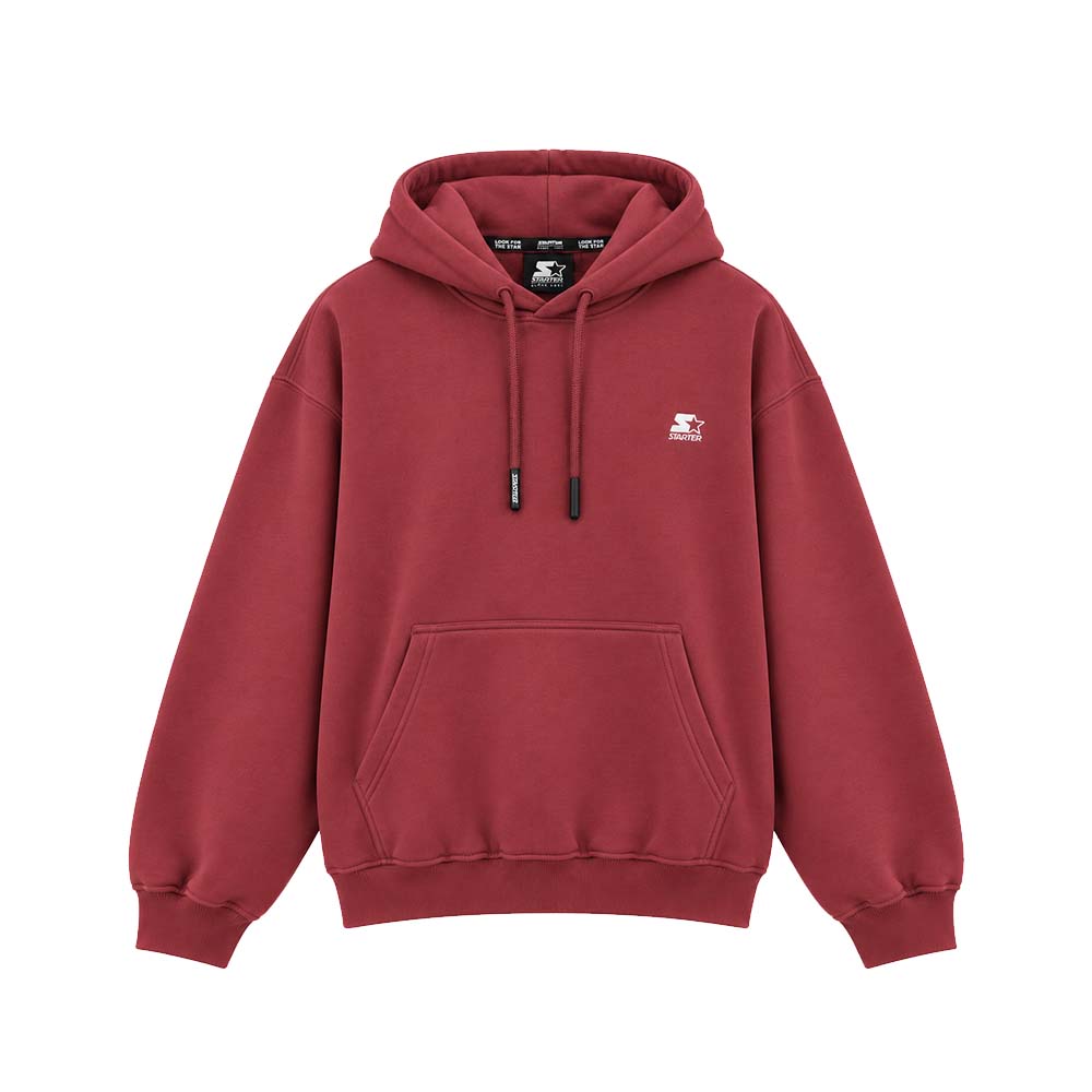 Felpa con cappuccio ricamata BORDEAUX CHIARO