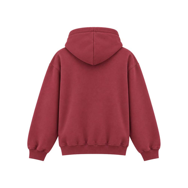 Felpa con cappuccio ricamata BORDEAUX CHIARO