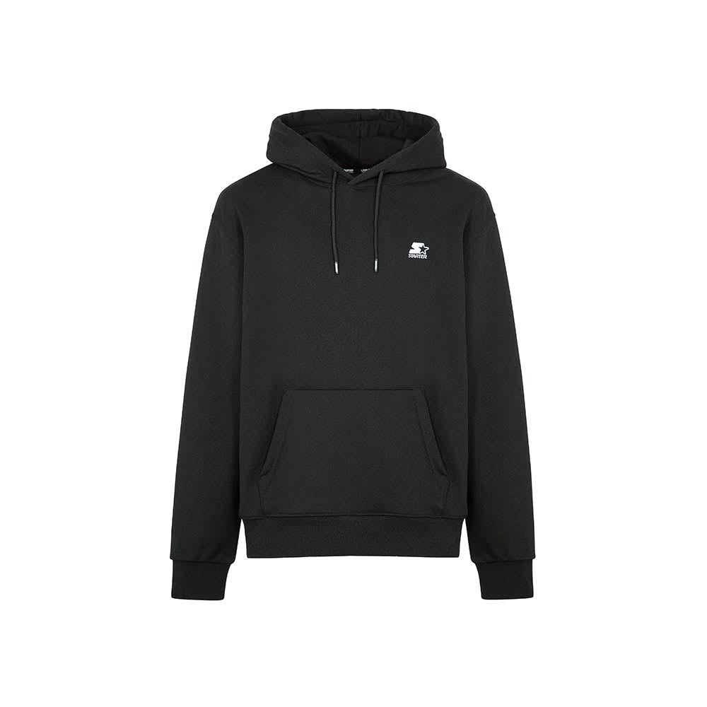 Felpa con cappuccio ricamata NERO