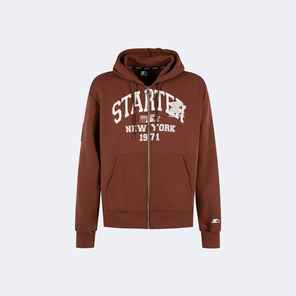 Felpa con zip NY MOCHA