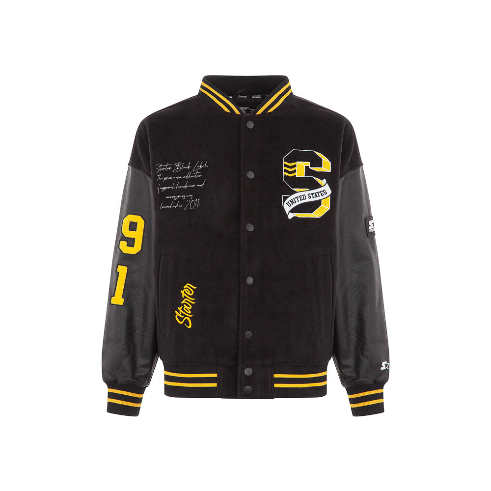 Starter Black Label Giacca a Buffer Piumino, Nero, L Uomo Starter Black Label Giacca a Buffer Piumino, Nero, L Uomo