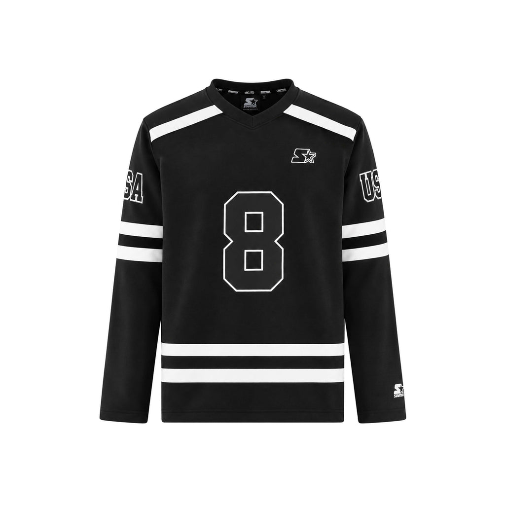 Felpa Uomo Street Varsity 08 con Scollo a V NERO