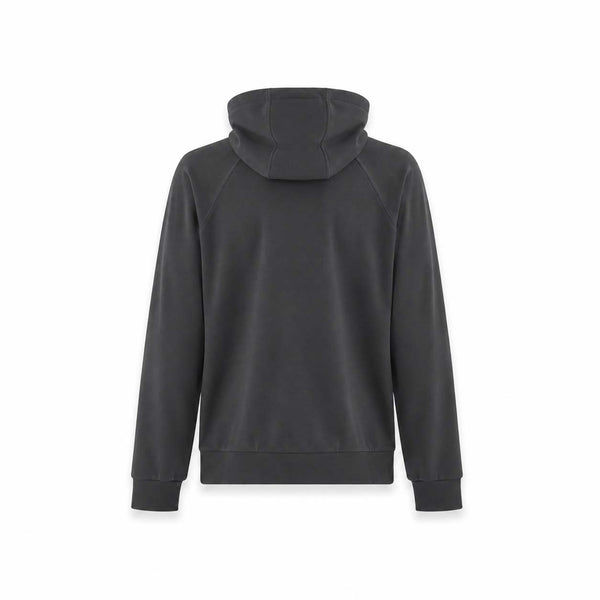 Felpa hoodie da uomo basic ricamata CENERE