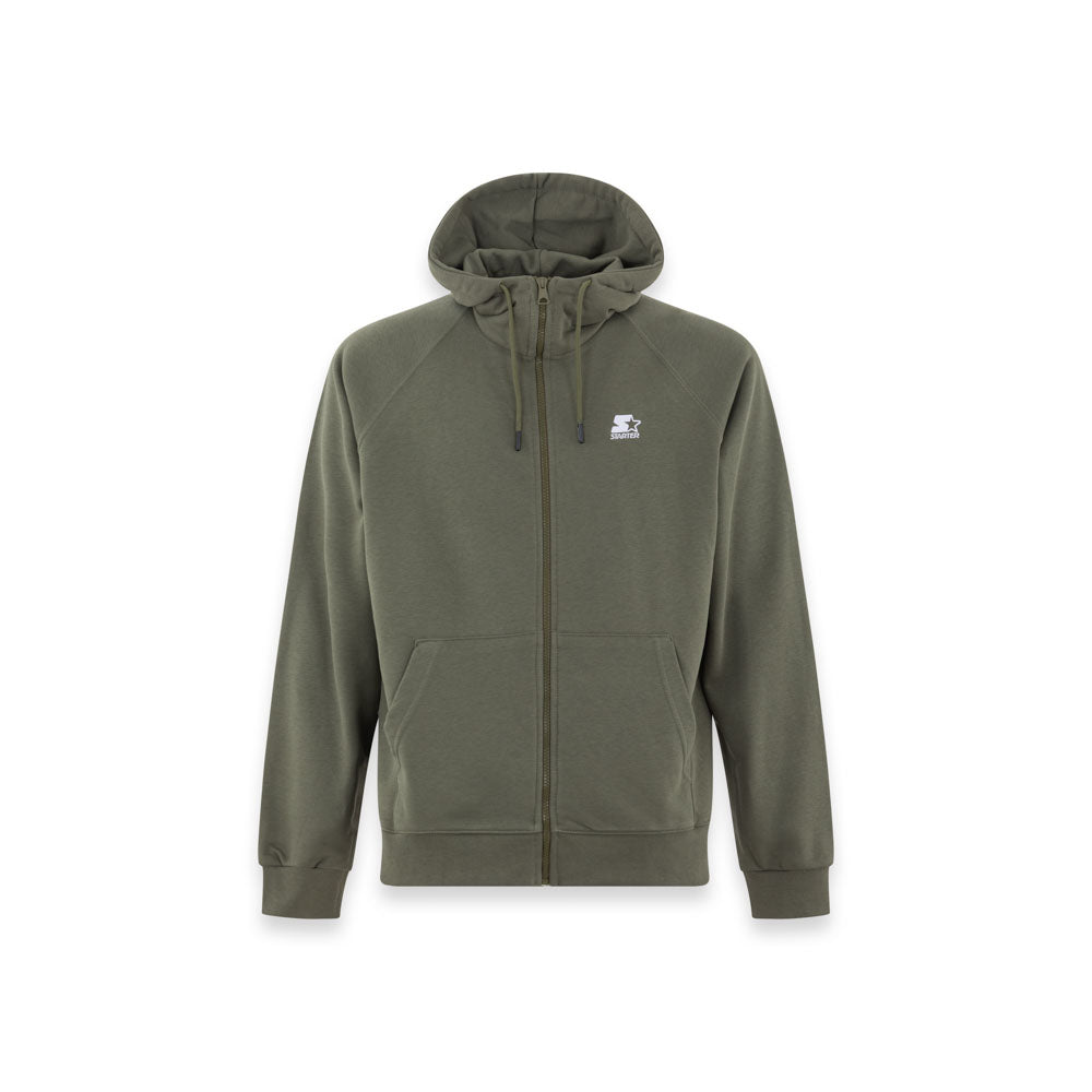 Felpa hoodie da uomo basic ricamata VERDE RANGER