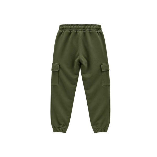 Pantalone Cargo da Uomo in Felpa Diagonal Invernale VERDE RANGER