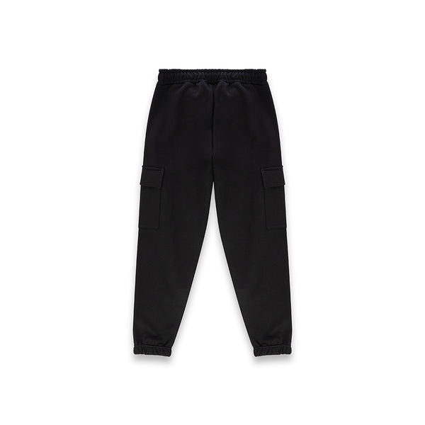 Pantaloni con tasconi ricamato NERO