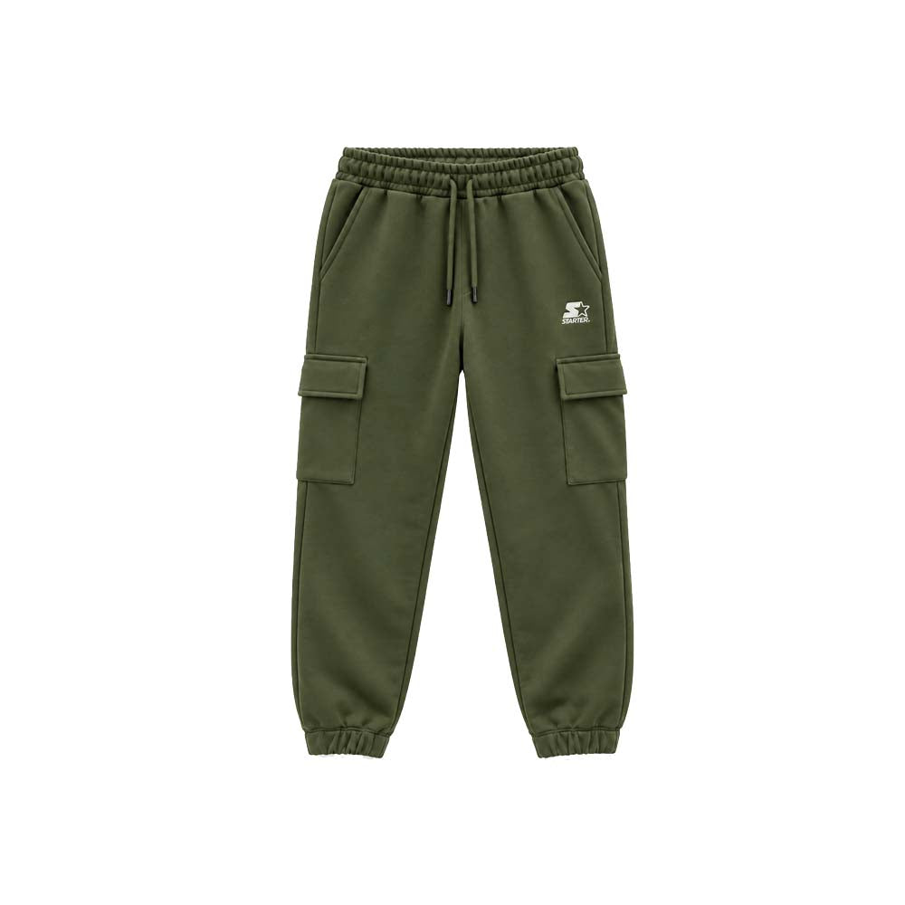 Pantalone Cargo da Uomo in Felpa Diagonal Invernale VERDE RANGER