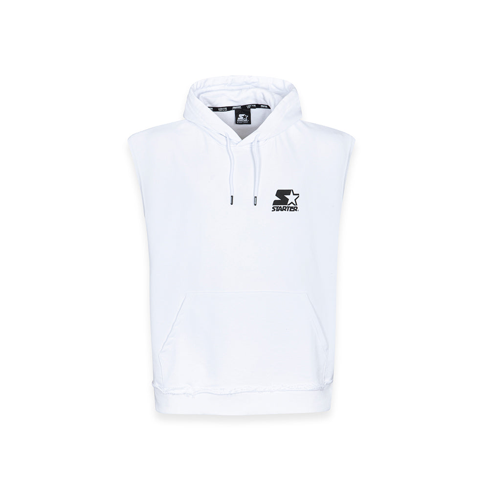 Gilet con cappuccio Iconic Starter BIANCO