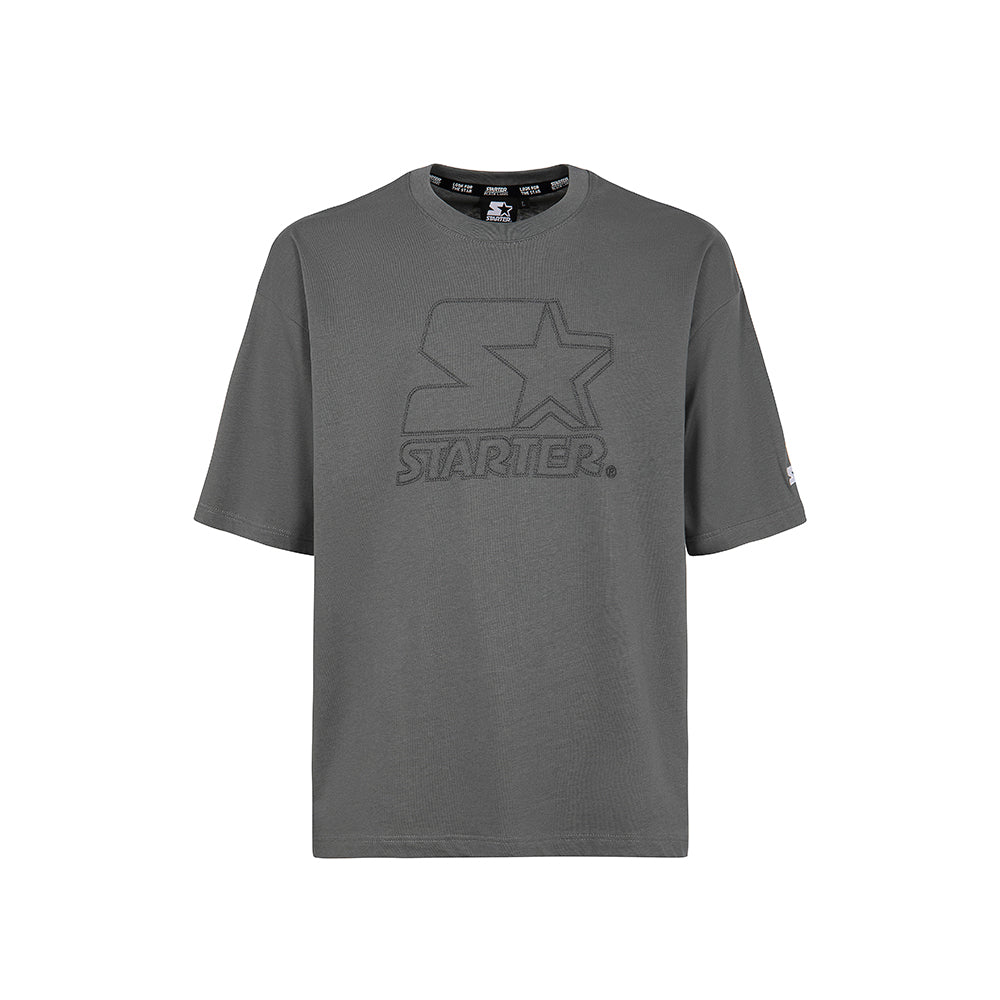 T-shirt ricamo GRIGIO SCURO