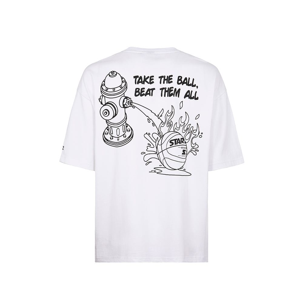 T-shirt wet basketball BIANCO