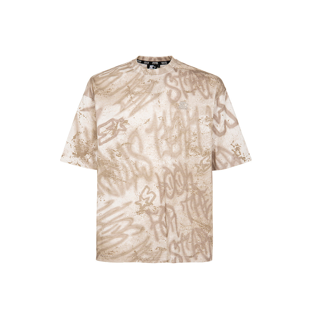 T-shirt oversize con stampa all over