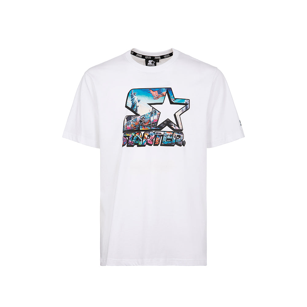 T-shirt three-dimensional logo BIANCO