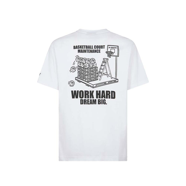 T-shirt Work Hard BIANCO