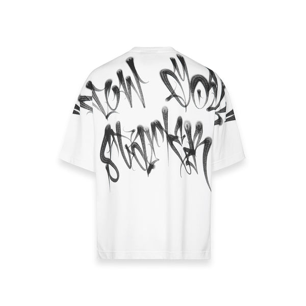 T-shirt Relaxed fit Graffiti Statement BIANCO