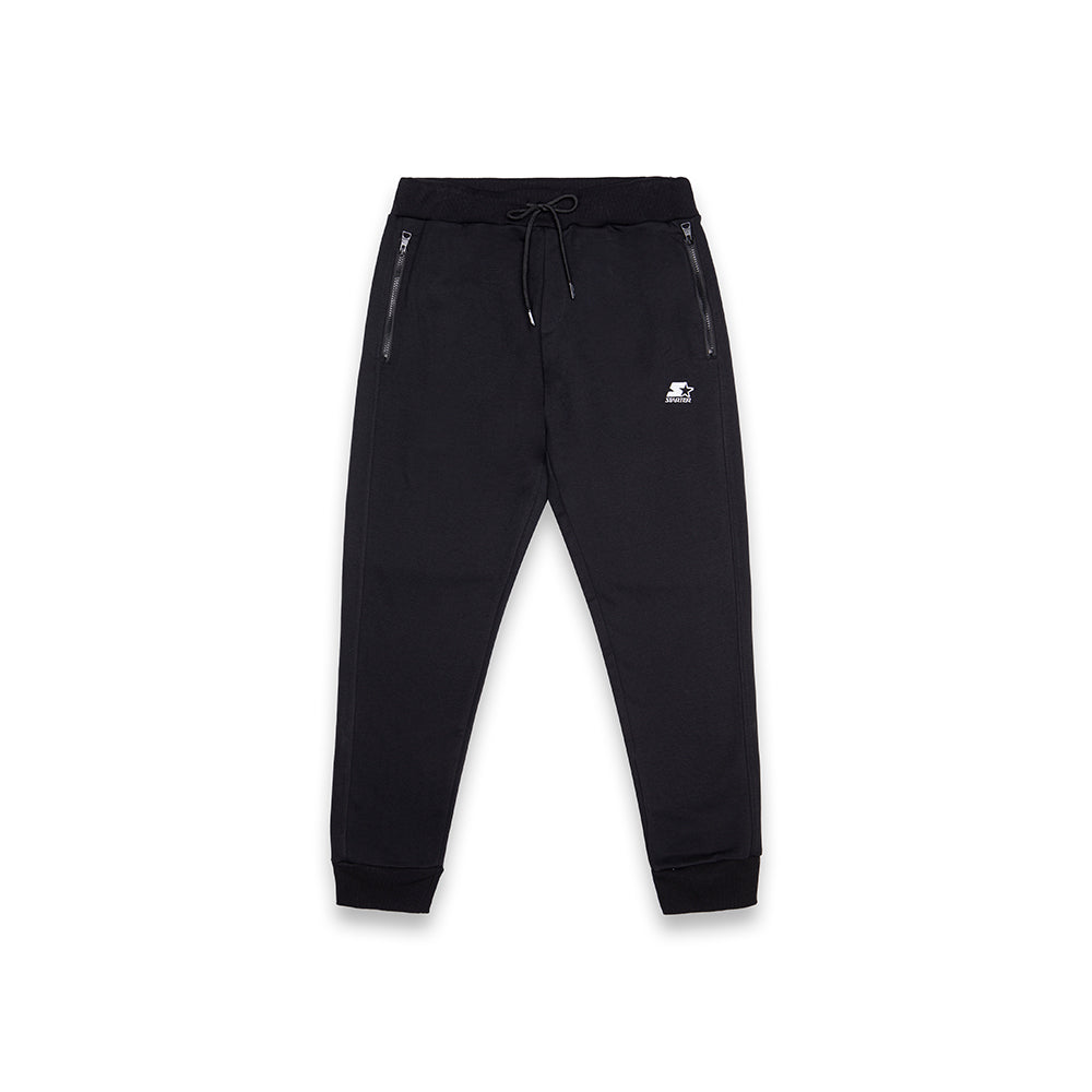 Pantalone Casual Uomo in Felpa Diagonale – Comfort Quotidiano & Fit Affusolato NERO