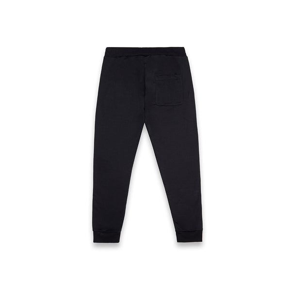 Pantalone Casual Uomo in Felpa Diagonale – Comfort Quotidiano & Fit Affusolato NERO