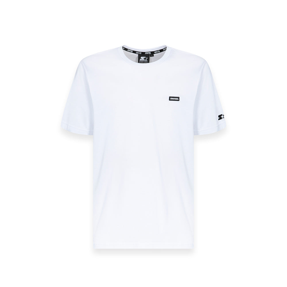 T-shirt Minimal con Logo Frontale BIANCO