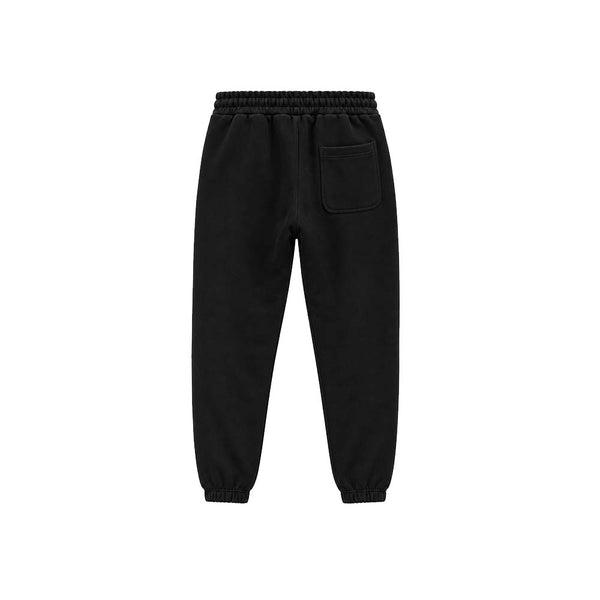 Pantalone Jogger Uomo in Felpa Diagonal Invernale con Zip Rovesciate NERO
